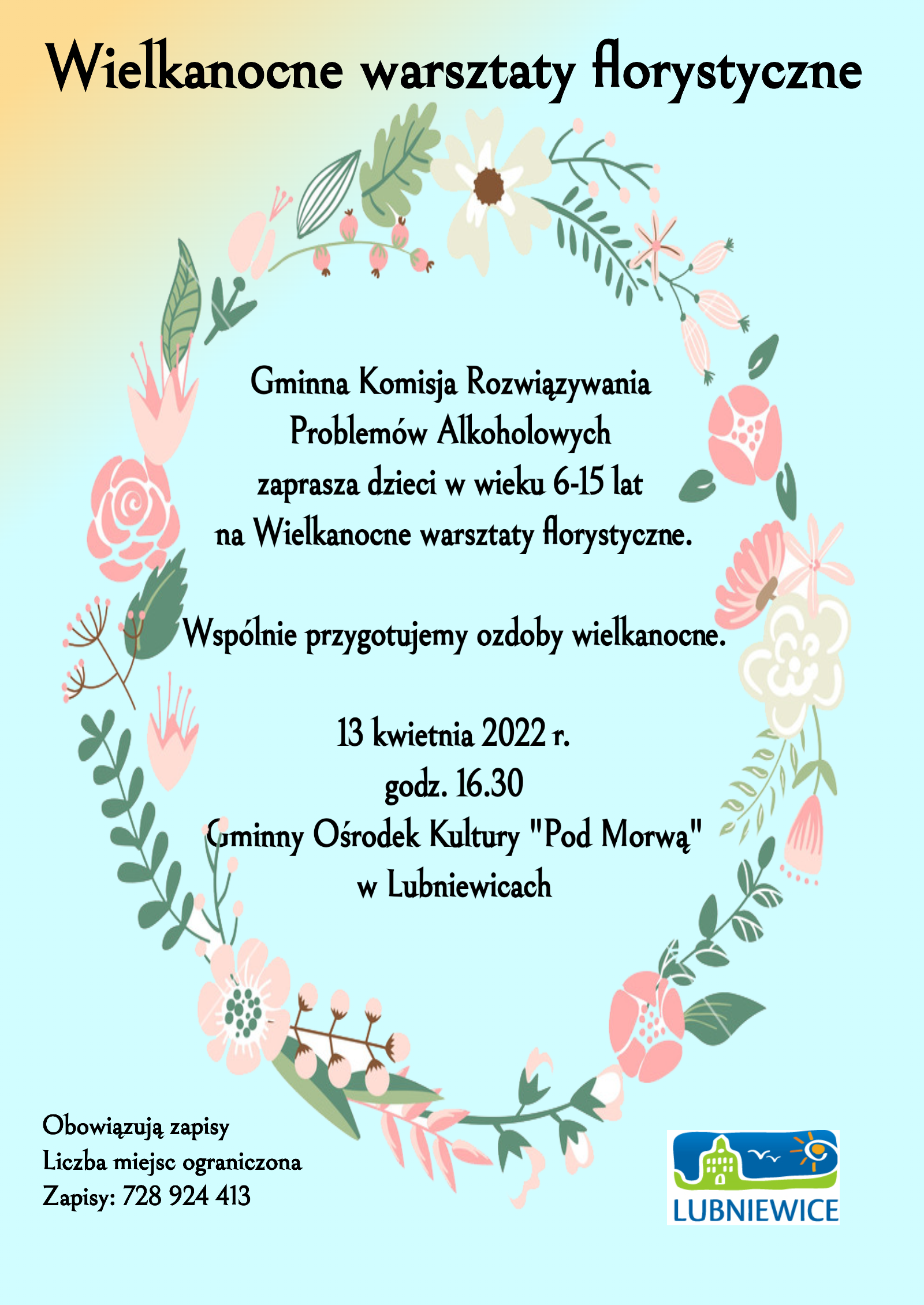 warsztaty-florystyczne-gmina-lubniewice-2022-plakat