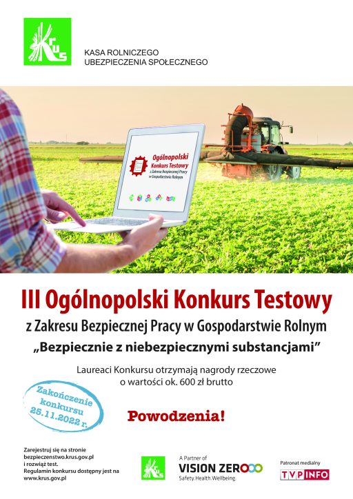 III Ogólnopolski Konkurs Testowy z Zakresu Bezpiecznej Pracy w Gospodarstwie Rolnym