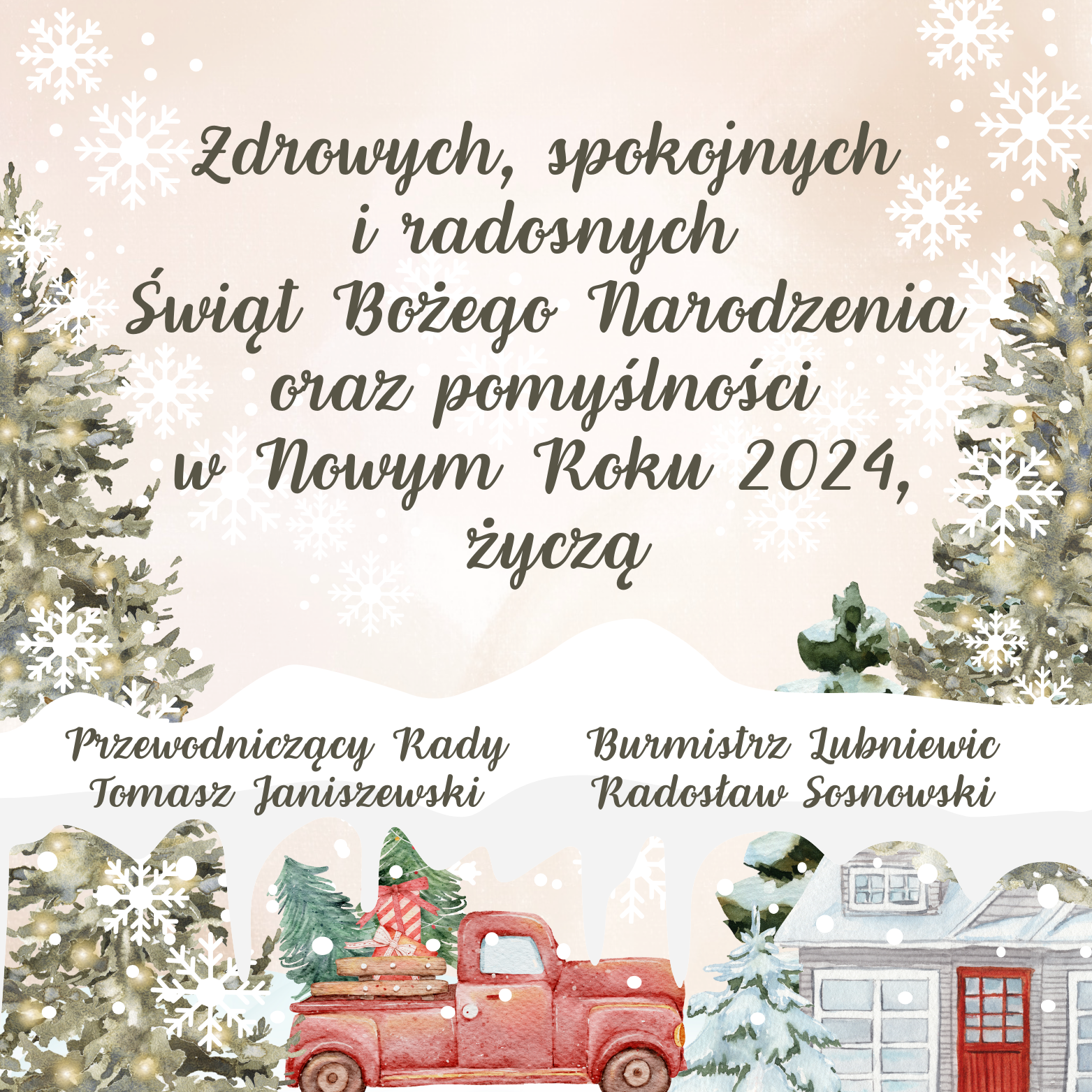 życzenia świąteczne - lubniewice-2023