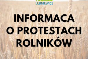 Informacja o protestach rolników